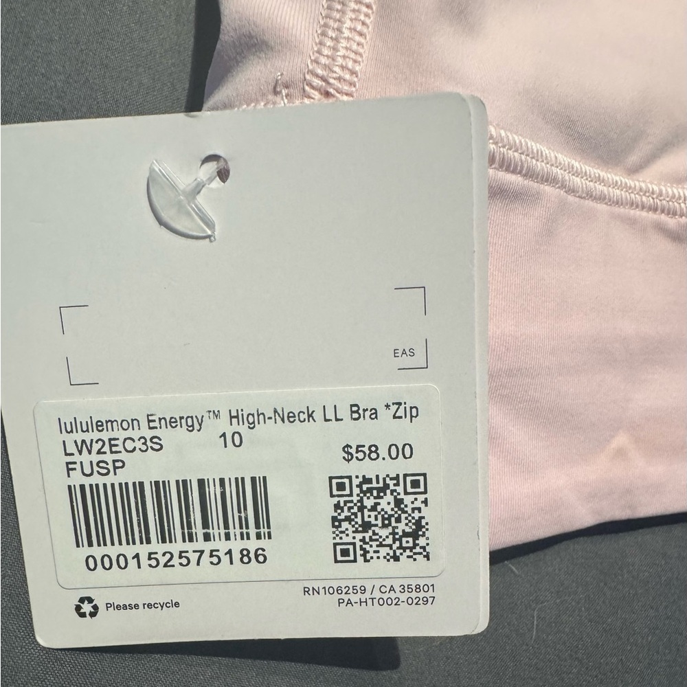 Lululemon Energy High-Neck Longline Zip Front Bra NWT - Picture 3 of 4